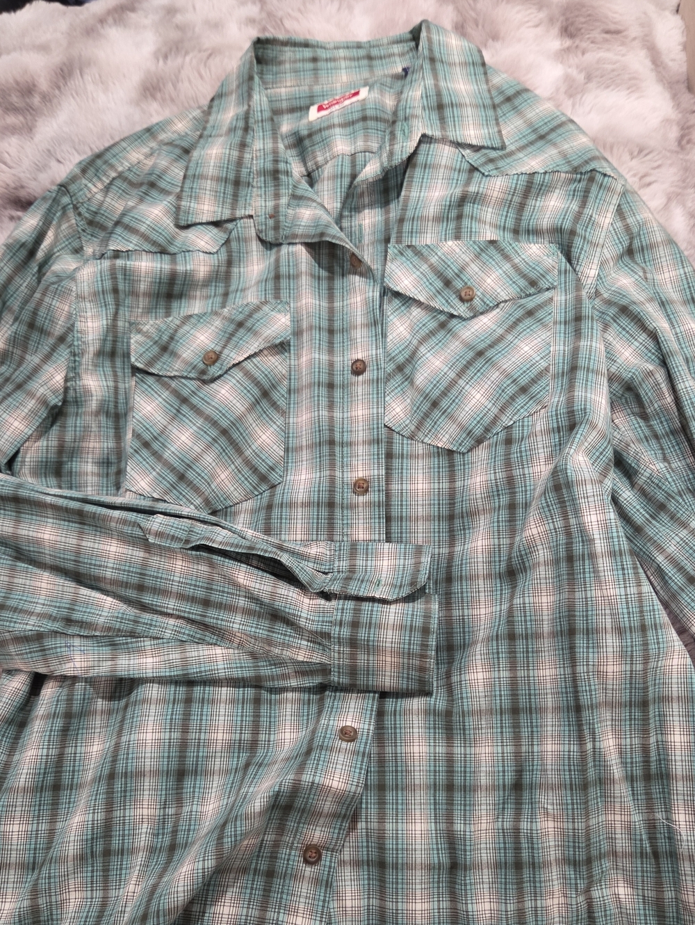 Plaid Button-Front Shirt